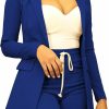 Best PINSV Pinsv Women Casual Blazer Work Business Open Front Long Sleeve Suit Jacket