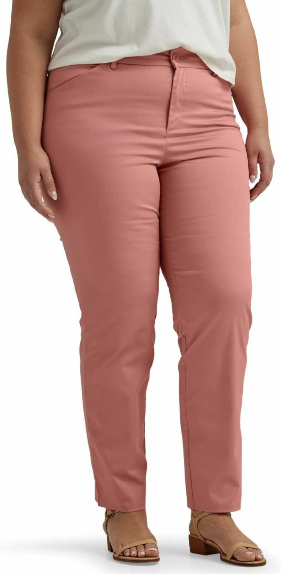 Hot Lee Lee Women'S Plus Size Wrinkle Free Relaxed Fit Straight Leg Pant