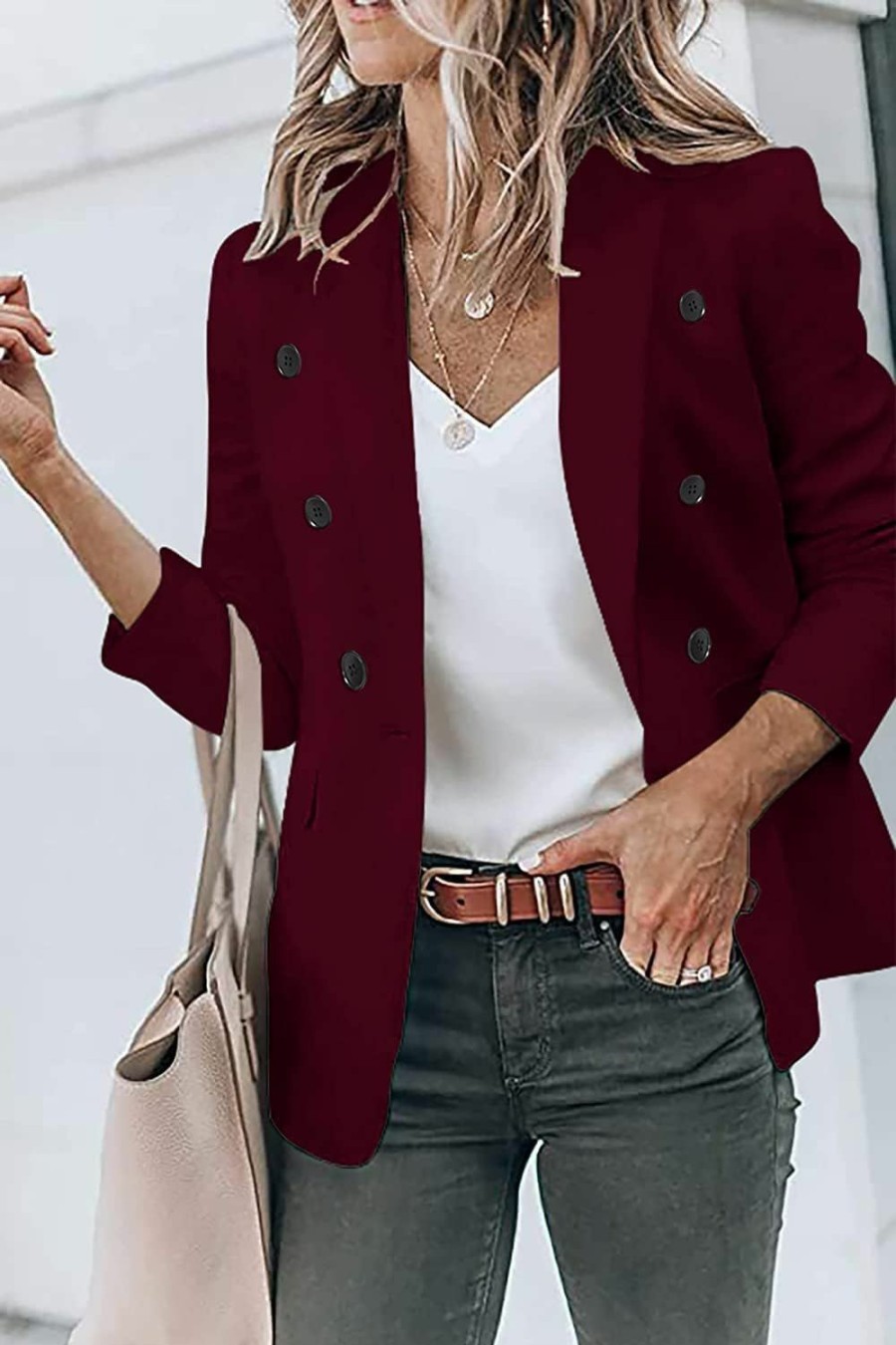 Wholesale Beyove Beyove Blazer For Women Casual Lightweight Double Breasted Blazer Jackets Long Sleeve Business Casual Blazer