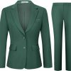 Best Kelyaa Women'S 2 Piece Suit Lady 2 Button Business Work Office Slim Fit Blazer Jacket Pants Set