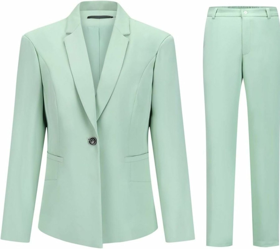 New YUNCLOS Yunclos Women'S 2 Piece Office Lady Business Suit Set Slim Fit Blazer Pant