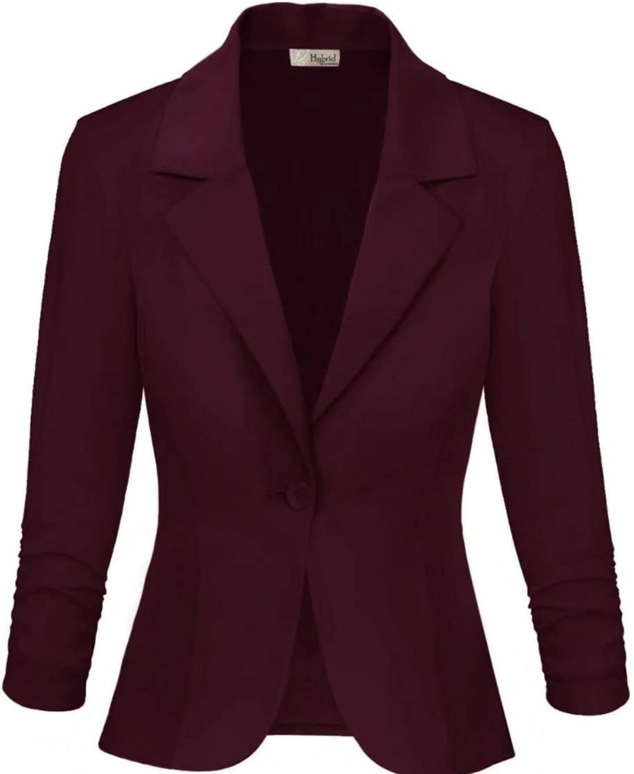 Best Hybrid & Company Hybrid & Company Women'S Casual Work Office Blazer Lightweight Stretch Ponte Jacket Made In Usa