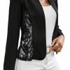 Online GORGLITTER Gorglitter Women'S Floral Lace Open Front Jackets Long Sleeve Notched Neck Jacket Outwear