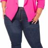 Best Anny Women Plus Size Casual 3/4 Sleeve Draped Open Front Cardigan Jacket Work Office Blazer Jackets