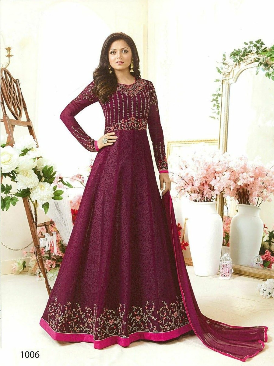 Clearance Delisa Delisa Indian Pakistani Party Wear Wedding Wear Anarkali Gown Suit For Women Lt2