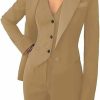 Clearance Dowbins Pant Suits For Women 3 Pieces Wedding Tuxedos Suit Set Business Casual Outfits For Women