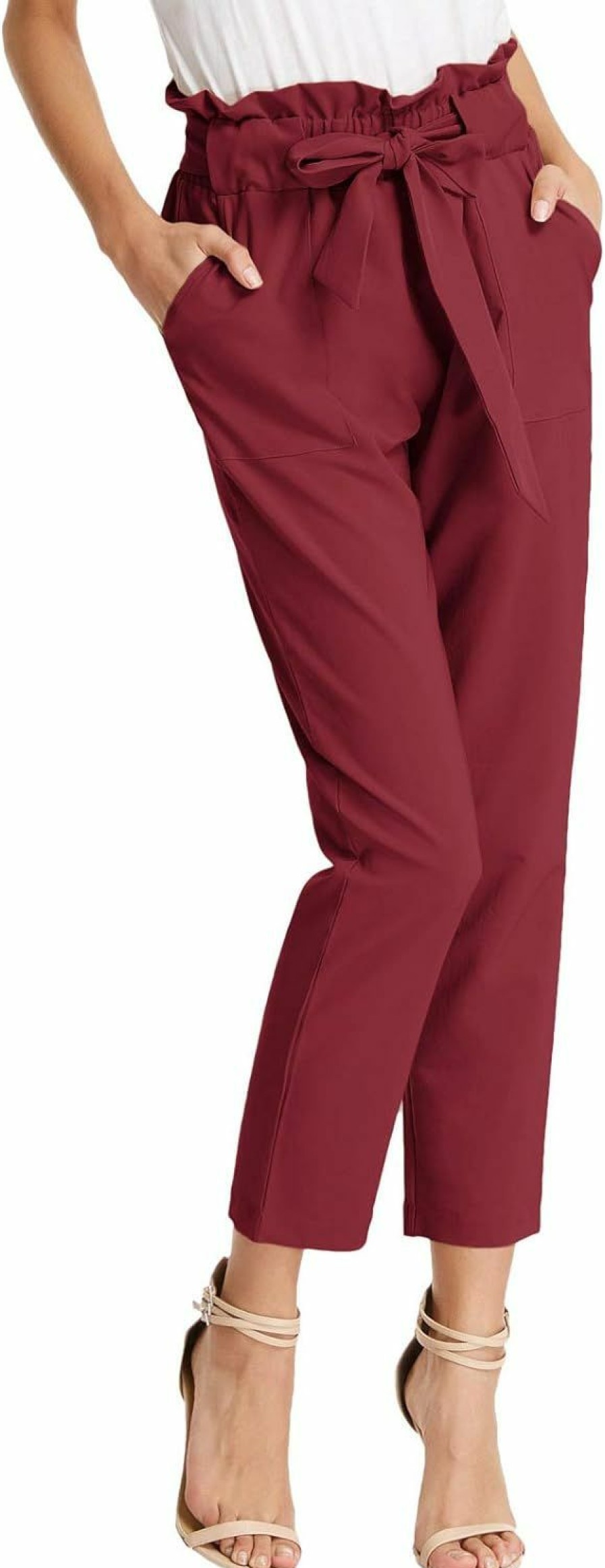 Hot GRACE KARIN Grace Karin Women'S Cropped Paper Bag Waist Pants With Pockets