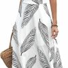 Wholesale Verdusa Verdusa Women'S 2 Piece Outfits Tropical Print Crisscross Tie Back Cami Top And Split Maxi Beach Skirt Set