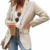 New Newffr Newffr Womens Open Front Blazers Casual Long Sleeve Lapel Collar Button Down Work Office Jackets Blazer With Pocket