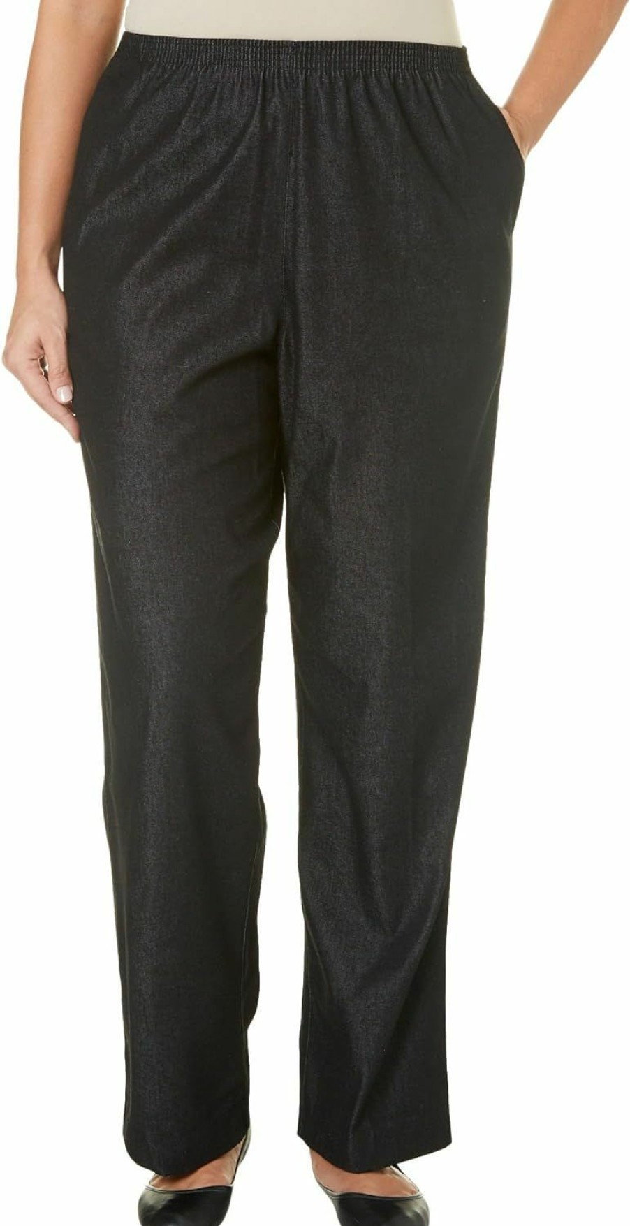 Wholesale Alfred Dunner Alfred Dunner Women'S Petite Black Denim Proportioned Short Pant