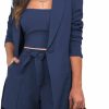 Wholesale Tcremisa Tcremisa Blazer Set For Womens 3 Piece Business Outfits Long Sleeve Blazer + Cami Tops + Shorts Suit Set With Belt