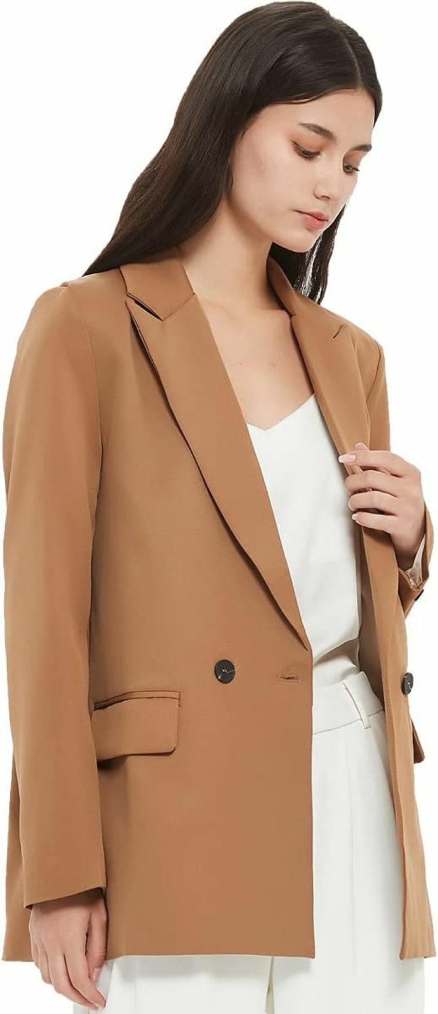 Clearance RZIV Women'S Casual Long Sleeve Lapel Oversized Button Work Office Blazer Suit Jacket