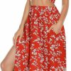 Hot Umenlele Umenlele Women'S 2 Piece Outfit Floral Print Crop Top And Long Skirt Set With Pockets