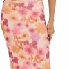 Clearance Tsnbre Women 2 Piece Long Skirt Set Floral Strapless Tube Top And Bodycon Maxi Skirts Summer Vintage Streetwear