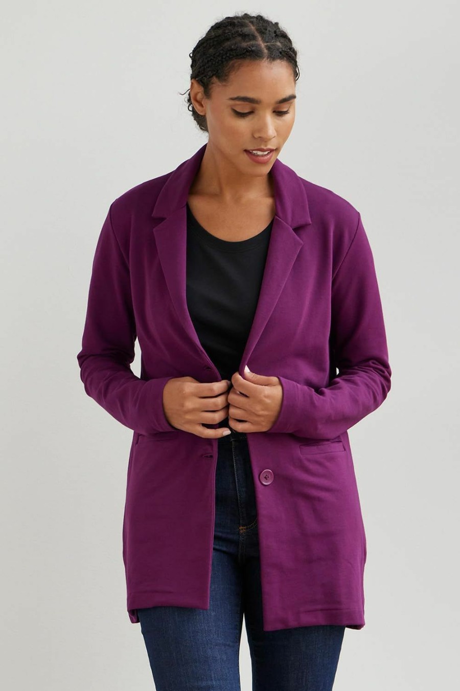 Clearance Fair Indigo Women'S Organic Relaxed Knit Blazer