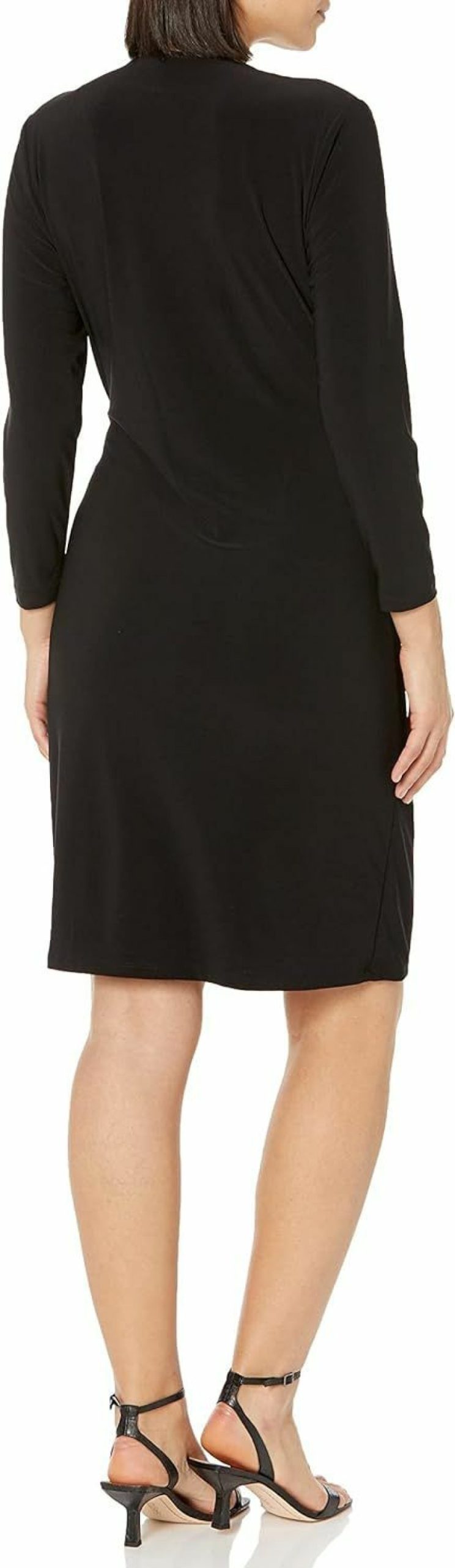 New Anne Klein Anne Klein Women'S Classic V-Neck Faux Wrap Dress