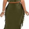 Hot acelyn Sexy Summer Two Piece Outfits For Women Bodycon Club Dresses Tassel Ruched Crop Tops Cocktail Party Midi Skirt Set