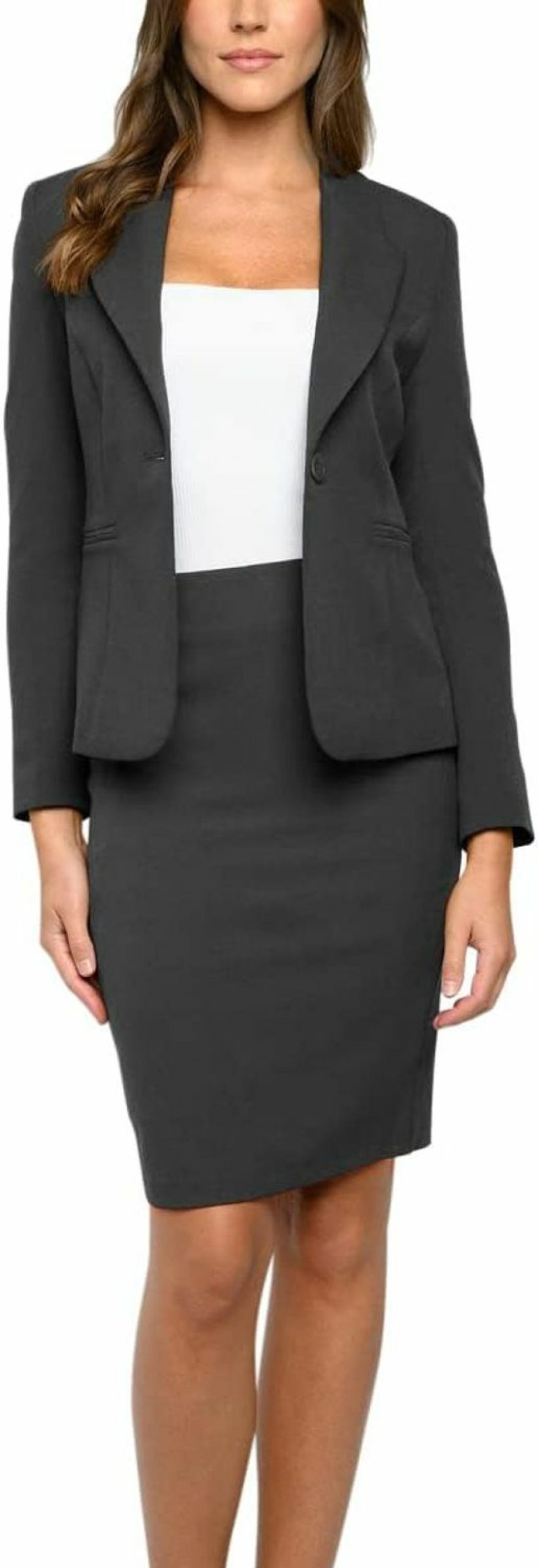 Wholesale Partvece Women'S 2 Piece Skirt Suit Set Business Blazer Jacket And Pencil Skirt