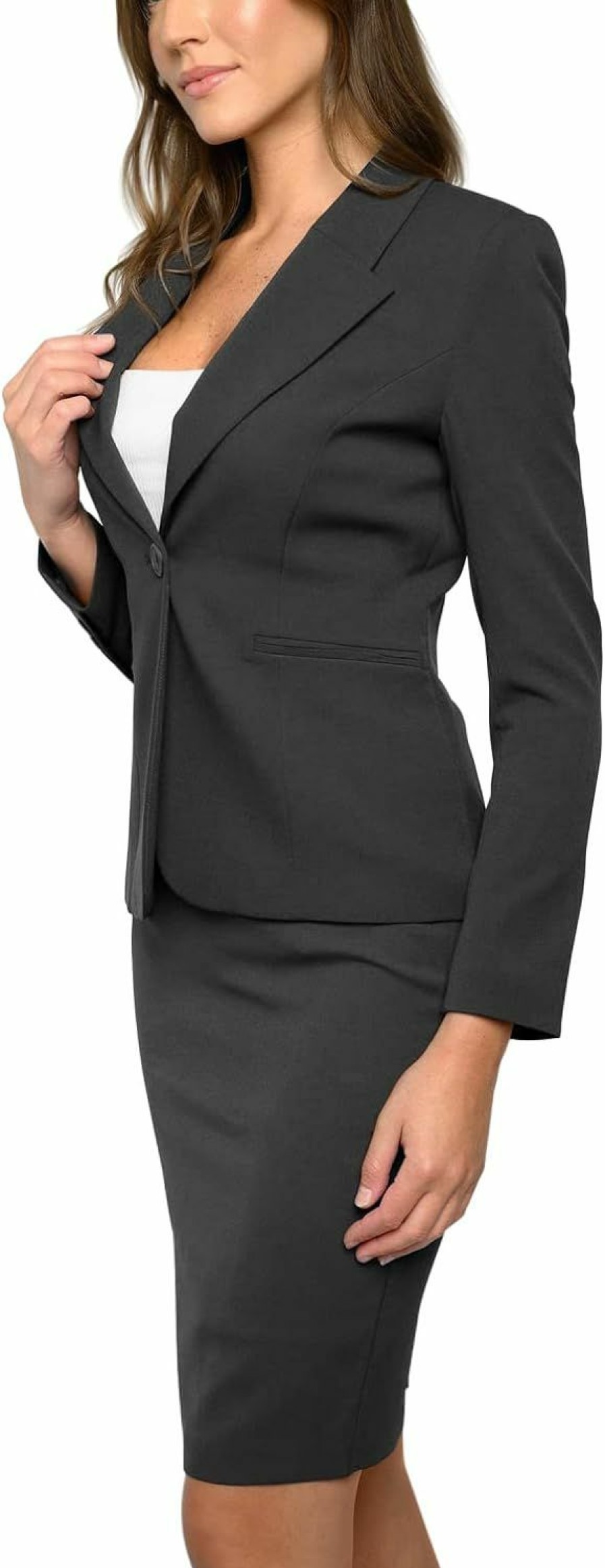 Wholesale Partvece Women'S 2 Piece Skirt Suit Set Business Blazer Jacket And Pencil Skirt