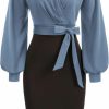 Clearance GRACE KARIN Grace Karin Women'S Work Pencil Dress Wedding Guest Office Dresses Cocktail Party Long Sleeve