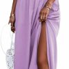 New Umenlele Umenlele Women'S 2 Piece Outfits Tie Knot One Shoulder Tank Top High Waist Side Split Maxi Skirt