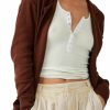 New Free People Free People Women'S Care Fp Desert Blazer, Chestnut