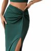 New Verdusa Verdusa Women'S 2 Piece Outfit Square Neck Crop Tank Top And Ruched Long Skirt Sets