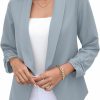 Hot GRECERELLE Grecerelle Women'S Blazer Suit Open Front Cardigan 3/4 Sleeve Fitted Jacket Casual Office Cropped Blazer