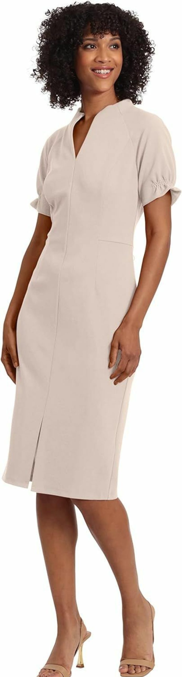 Clearance Maggy London Maggy London Women'S Notch Neck Sleek Sheath Dress Office Workwear