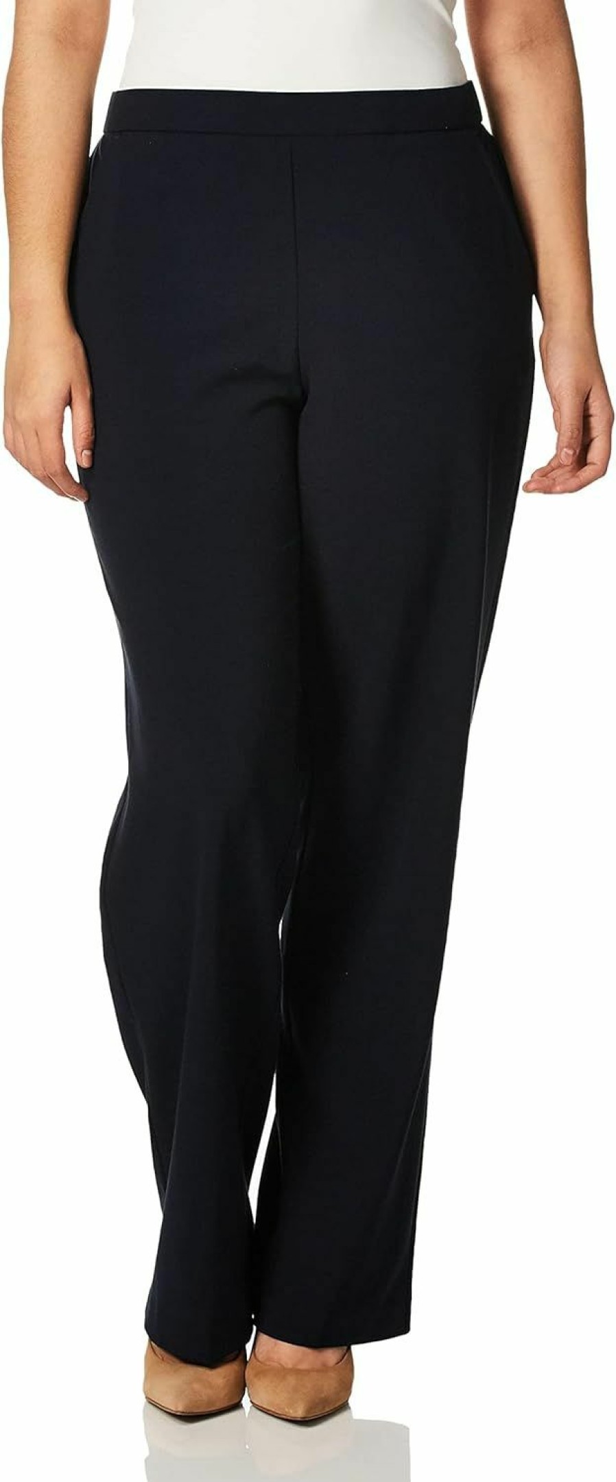 Online Briggs New York Briggs New York Flat Front Pull On Pant With Slimming Solution (Regular & Short Length)