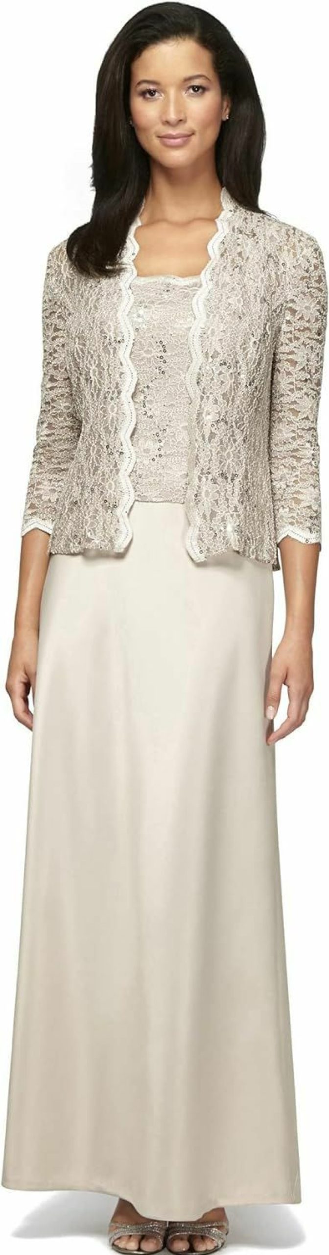 Clearance Alex Evenings Alex Evenings Women'S Two Piece Dress With Lace Jacket (Petite And Regular Sizes)