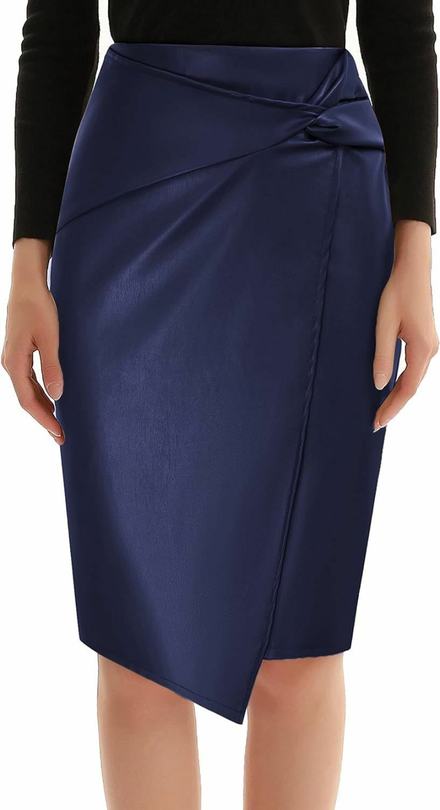 Hot Kate Kasin Kate Kasin Wear To Work Pencil Skirts For Women Elastic High Waist Wrap Front