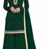 Wholesale TRENDMALLS Trendmalls Women'S Cotton Embroidery Kurta Sharara Suit Set Indian Pakistani Wedding Special Wear