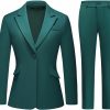 Wholesale Lamgool Lamgool Women Suit 2 Pieces Set One Button Lady'S Business Formal Peak Lapel Blazer And Pants For Work