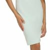 Clearance Calvin Klein Calvin Klein Scuba Crepe Sheath With Cape Sleeves Celadon 14