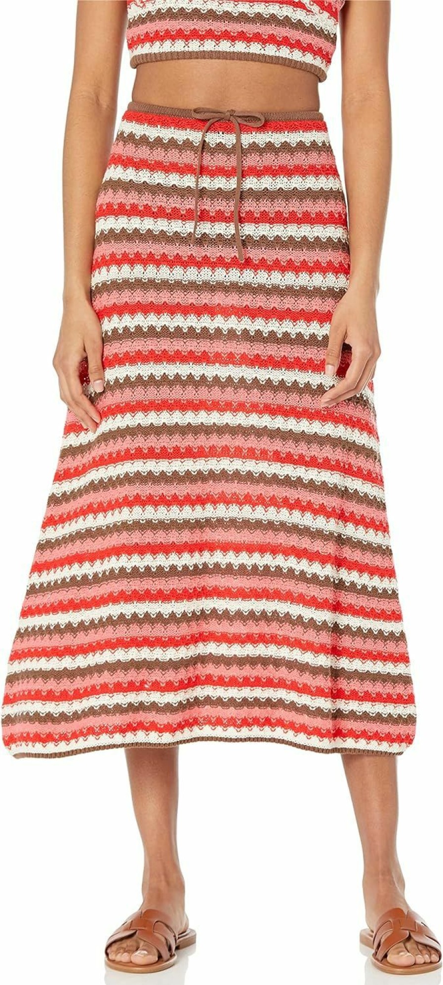 New The Drop The Drop Women'S Lyra Multi Color Crochet Midi Skirt