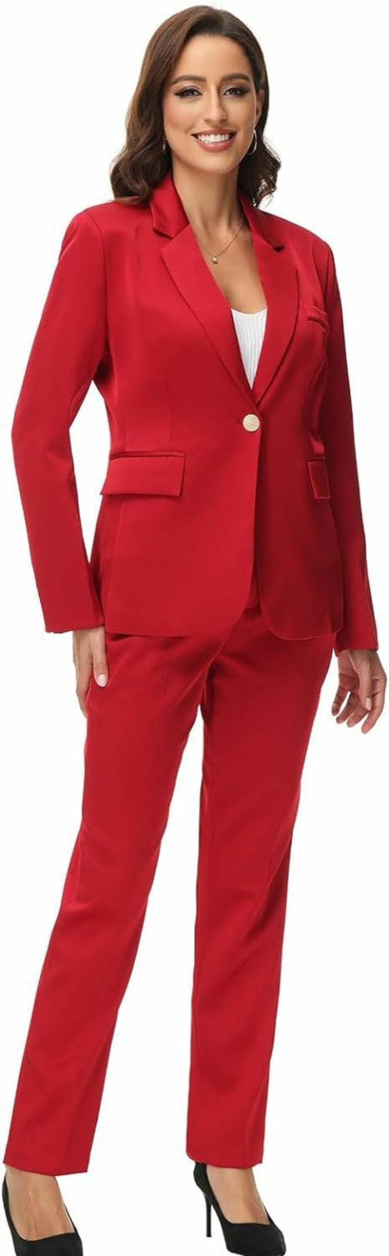 Online MODFUL Modful Women Business Clothes Pant Suits Professional Office 2 Piece Suits