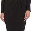 Hot Adrianna Papell Adrianna Papell Women'S Knit Crepe Tuxedo Wrap Dress