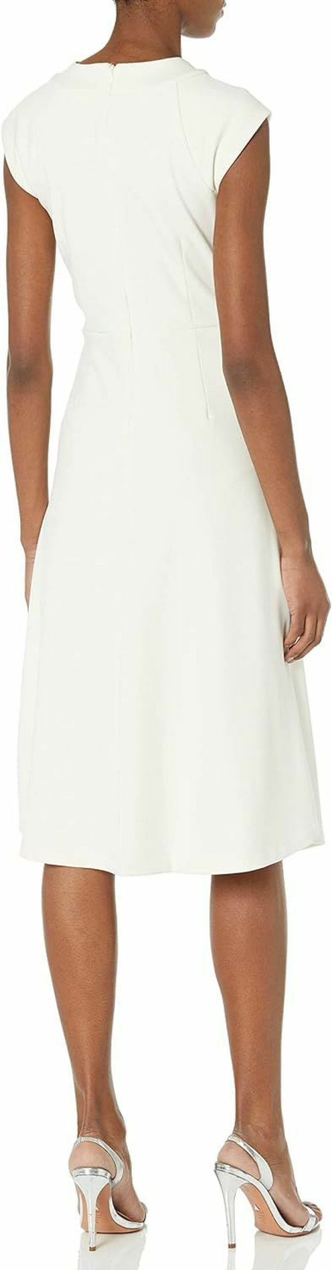 Best DKNY Dkny Women'S Short Sleeve Scuba Crepe Twist Neck Midi