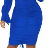 Best Anny Annystore Women'S V Neck Peplum Bodycon Dress Short Sleeve Formal Office Work Dress Cocktail Party Pencil Midi Dress