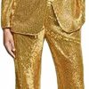 New Botong Women'S Sequined Fashion Suit Set One Button 2 Piece Wedding Tuxedos Blazer Pants Prom Party Outfit