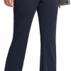 Wholesale Rammus Rammus Womens Straight Leg Casual Pants With Zipper Pockets Stretch Dress Work Pants For Women Business Office Slacks