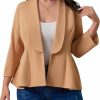 Online MFAVIP Women'S Plus Size Open Front Blazer Casual Long Sleeve Cardigan Jacket Office