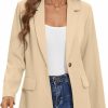 Online YAMANMAN Women'S Casual Blazers Long Sleeve Open Front Lapel Collar Work Office Blazers Jacket With Pockets