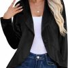 Wholesale KOJOOIN Kojooin Womens Casual Blazer 3/4 Sleeve Open Front Ruffle Work Office Cardigan Suit Jacket