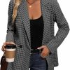 Wholesale Mina self Womens Casual Plaid Blazer Open Front Jackets Long Sleeve Work Business Lapel Jacket Blazers With Pockets