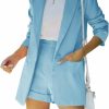 Online Fisoew Women'S 2 Piece Open Front Long Sleeve Blazer And Solid Short Pants Suit Sets