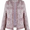 Online chouyatou Chouyatou Women'S Fall Business Casual Tweed Blazer Jacket Collarless Open Front Dressy Tweed Jacket