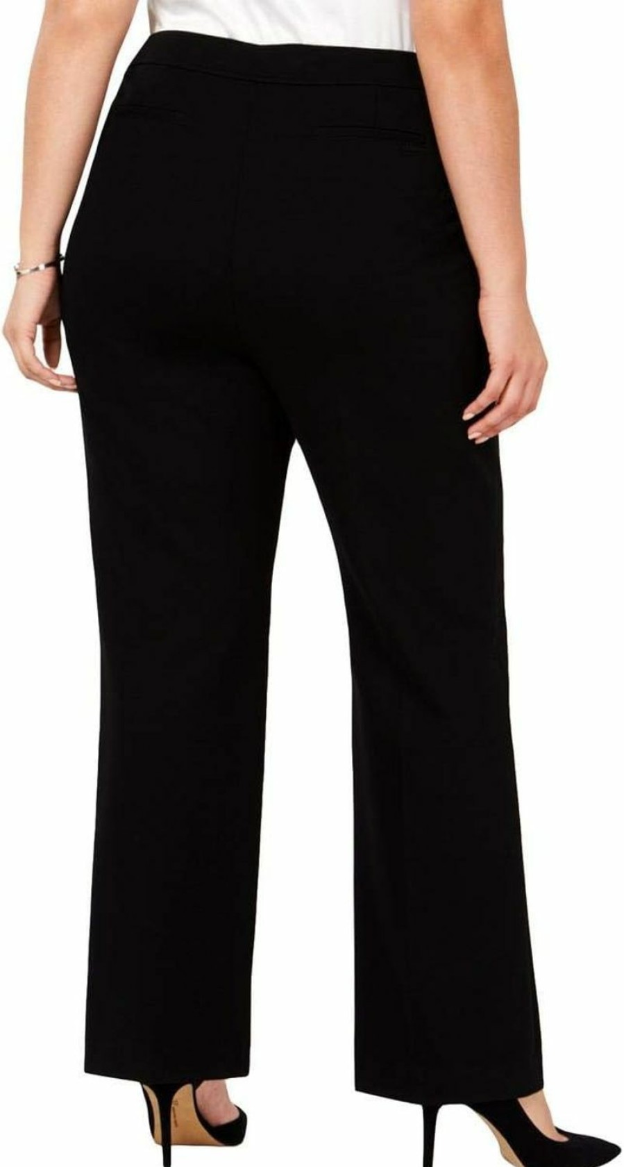 Clearance Anne Klein Anne Klein Women'S Plus Size 5 Pkt Trouser Pant-Black