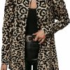 Best Milumia Milumia Women'S Leopard Print Puff Long Sleeve Work Blazer Open Front Cardigan Jacket